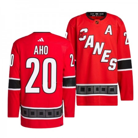 Carolina Hurricanes Sebastian Aho 20 Adidas 2022-23 Reverse Retro 2.0 Rot Trikot Authentic - Herren